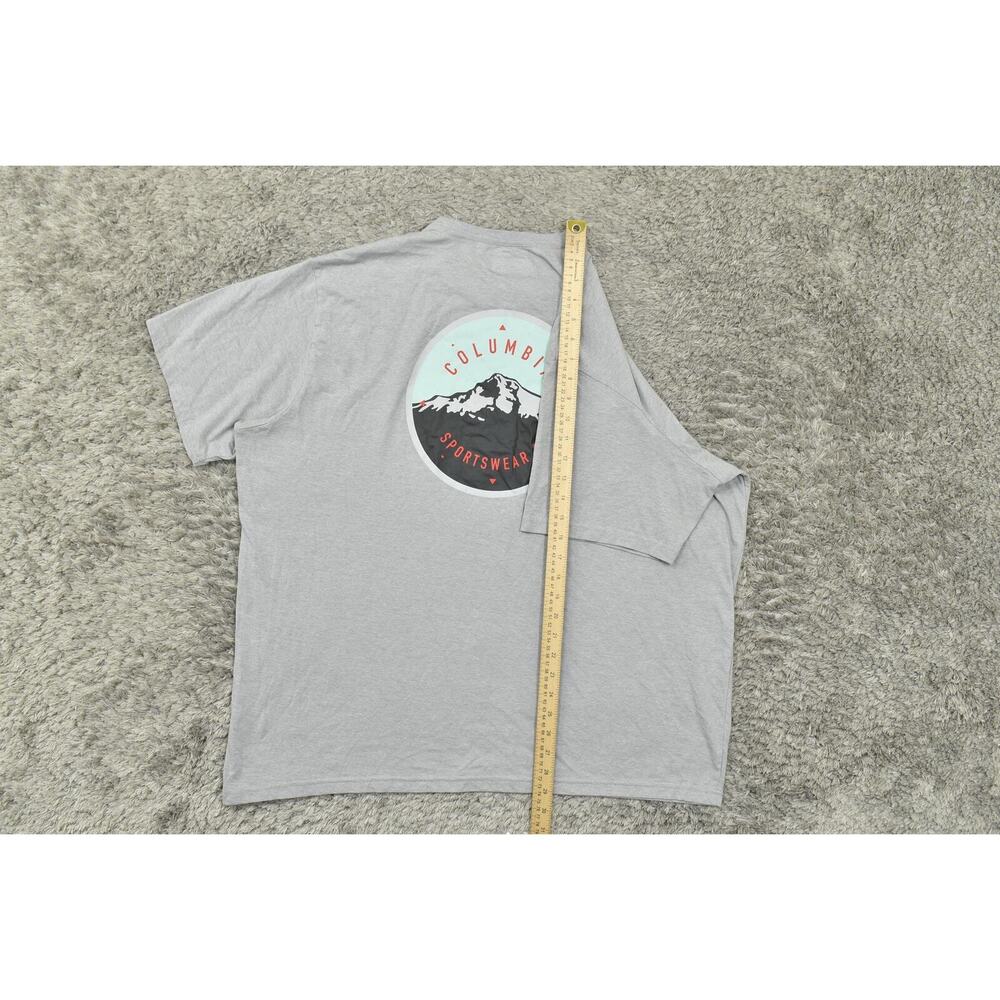 Columbia Men's XXL Gray Cotton T-Shirt Crew Neck Short Sleeve Solid - Picture 6 of 10